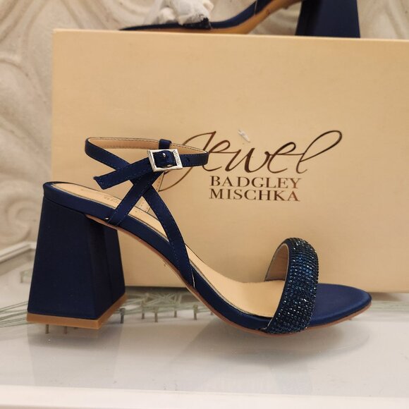 JEWEL BADGLEY MISCHKA Earlene Block Heel Sandals SZ 5.5. NIB - Picture 1 of 9